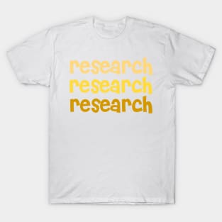 Research Lettering - Yellow Aesthetic - Occupational Therapy T-Shirt